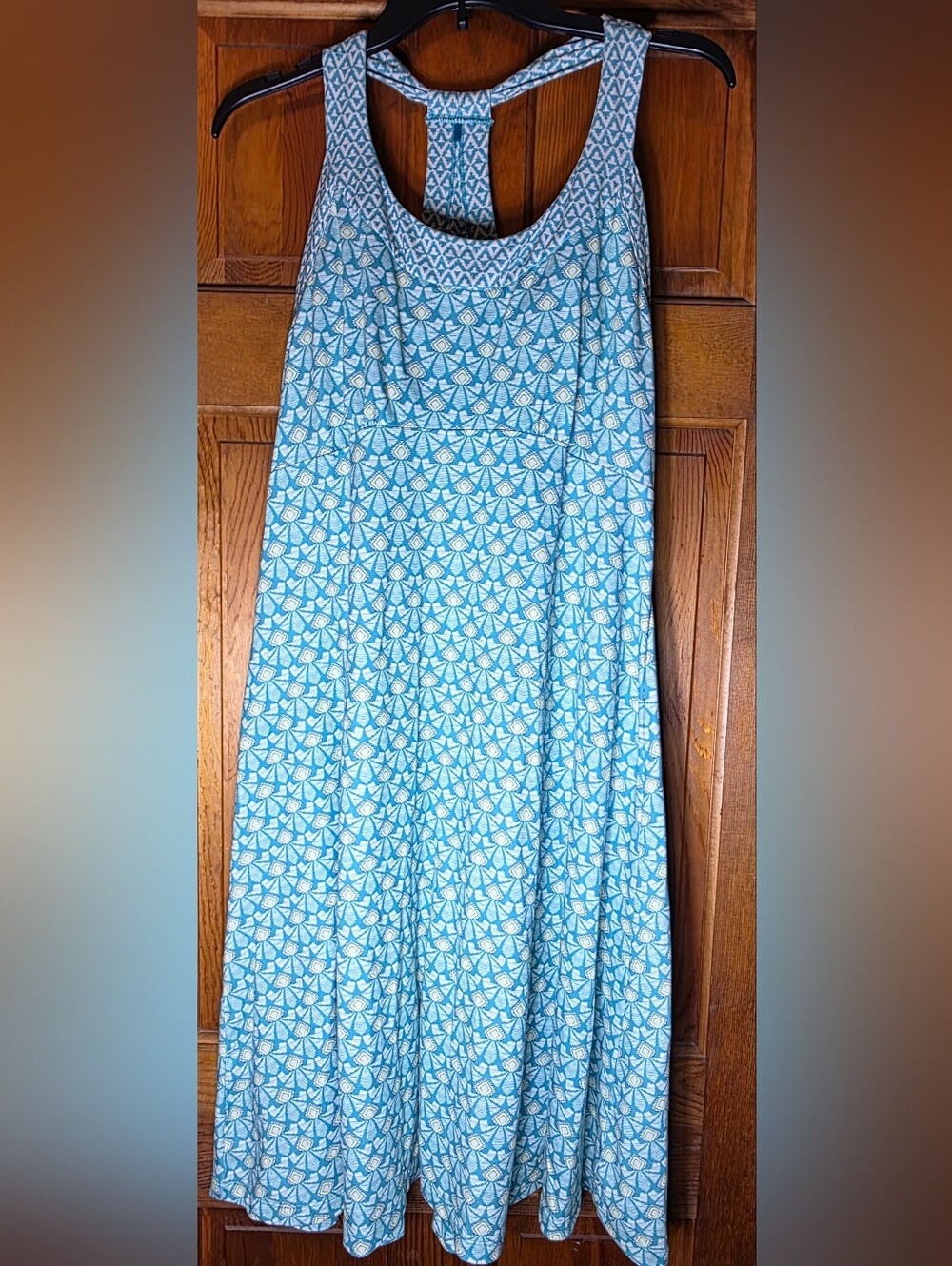 Prana Light Blue Geometric Dress